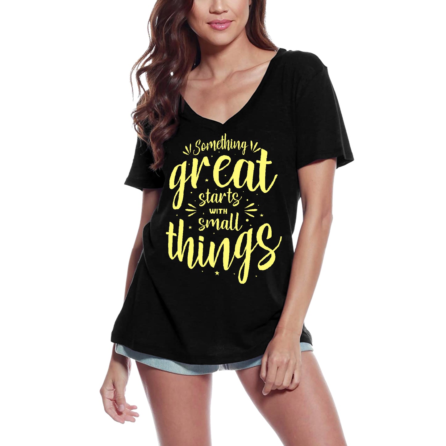 ULTRABASIC Women's T-Shirt Something Great Starts With Small Things Shirt