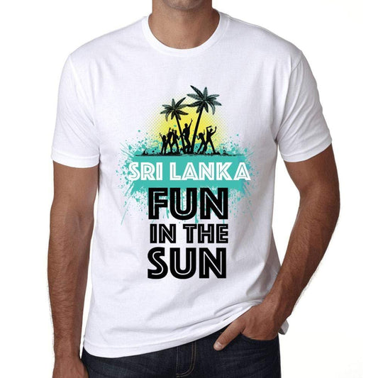 Homme T Shirt Graphique Imprimé Vintage Tee Summer Dance SRI Lanka Blanc