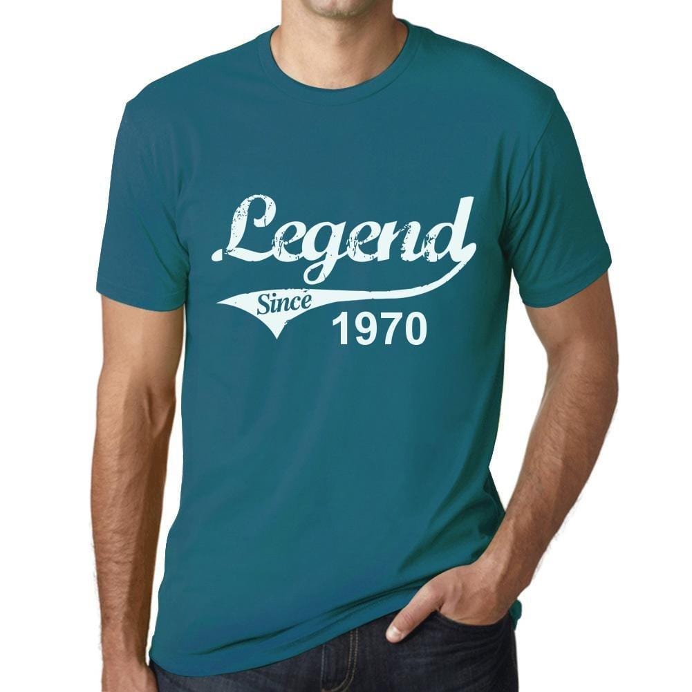 Homme T-Shirt Graphique Imprimé Vintage Tee Legend Since 1970 Aqua Canard