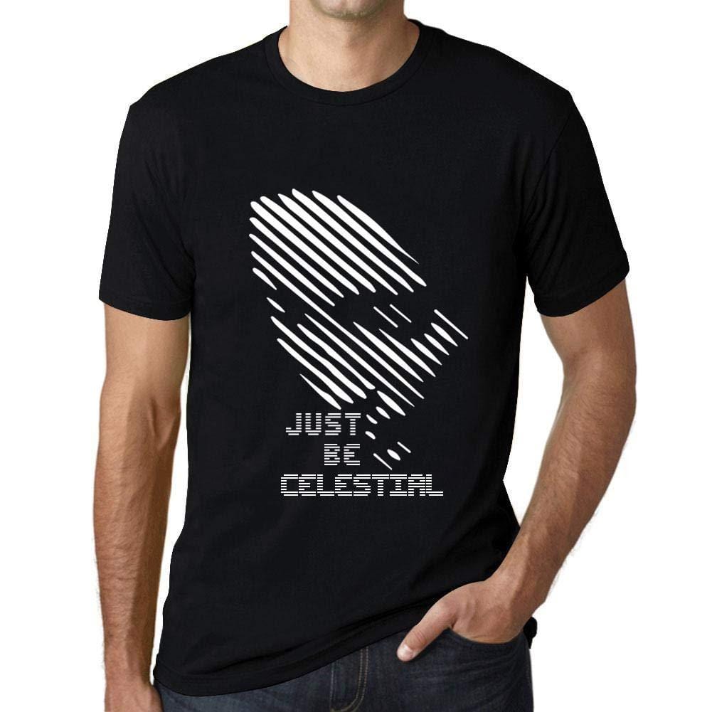 Ultrabasic - Homme T-Shirt Graphique Just be Celestial Noir Profond