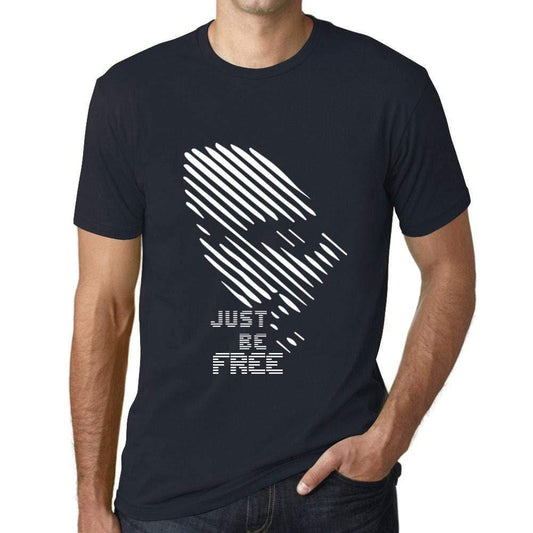 Ultrabasic - Homme T-Shirt Graphique Just be Free Marine