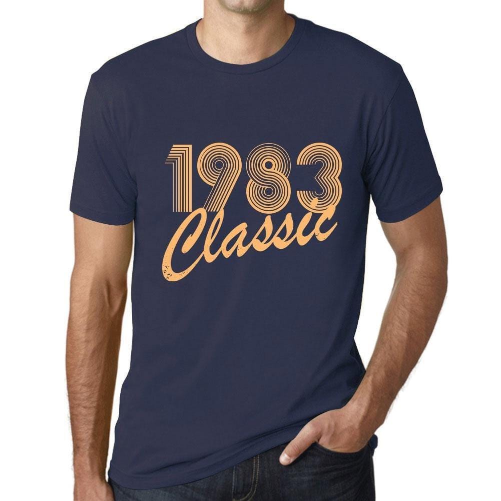 Ultrabasic - Homme T-Shirt Graphique Years Lines Classic 1983 French Marine