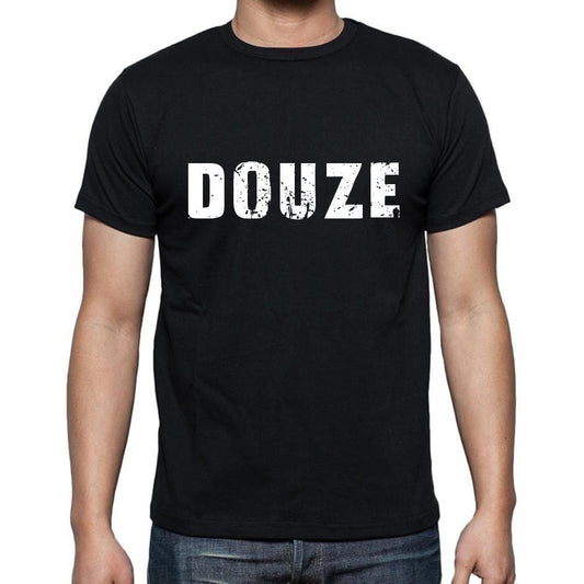 Douze, t-Shirt pour Homme, en Coton, col Rond, Noir