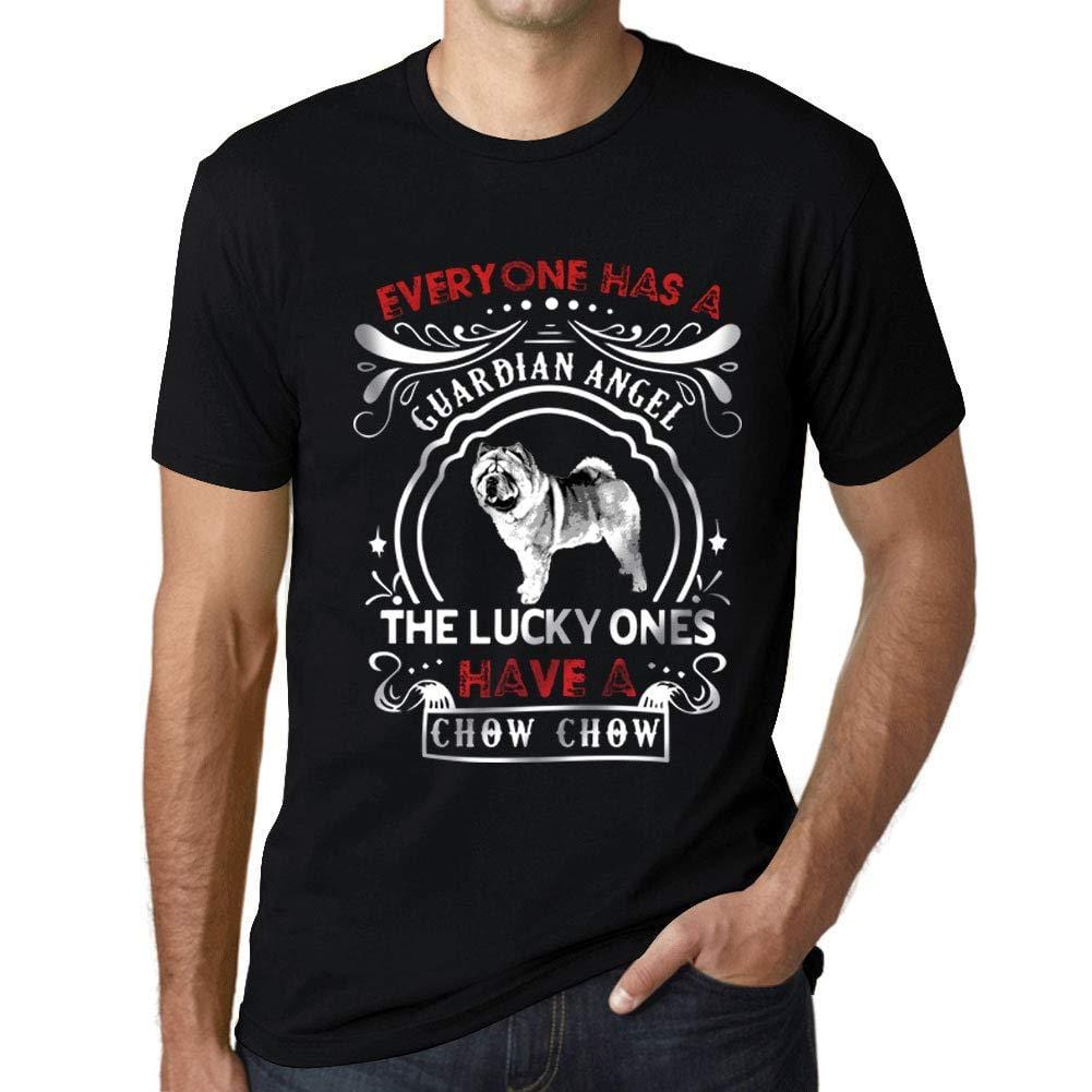 Homme T-Shirt Graphique Imprimé Vintage Tee Chow-Chow Dog Noir Profond