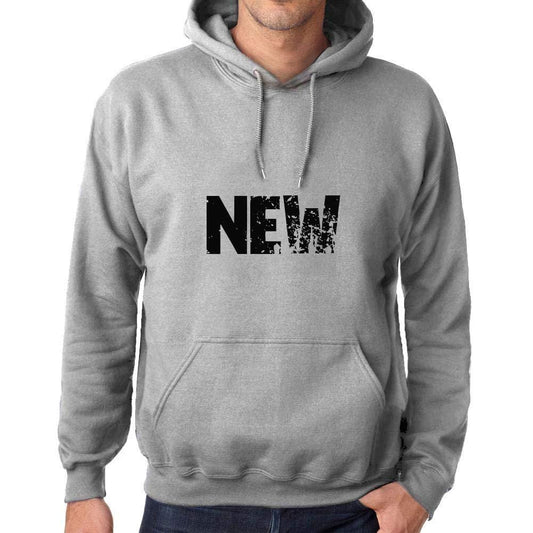 Ultrabasic Homme Femme Unisex Sweat à Capuche Hoodie Popular Words New Gris Chiné