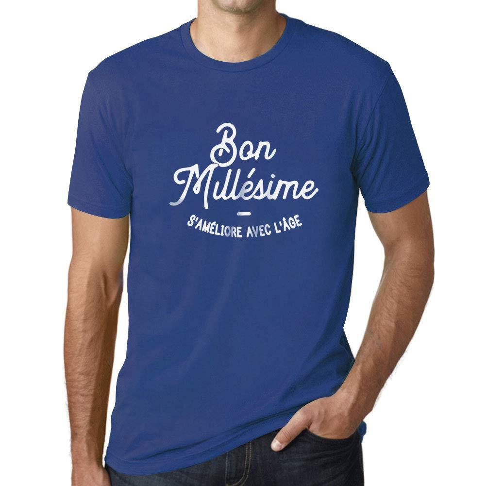 Ultrabasic - Homme Graphique Bon Millésime T-Shirt Noir Lettre Royal