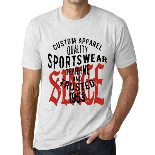 Ultrabasic - Homme T-Shirt Graphique Sportswear Depuis 1953 Blanc Chiné