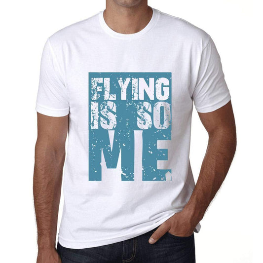 Homme T-Shirt Graphique Flying is So Me Blanc