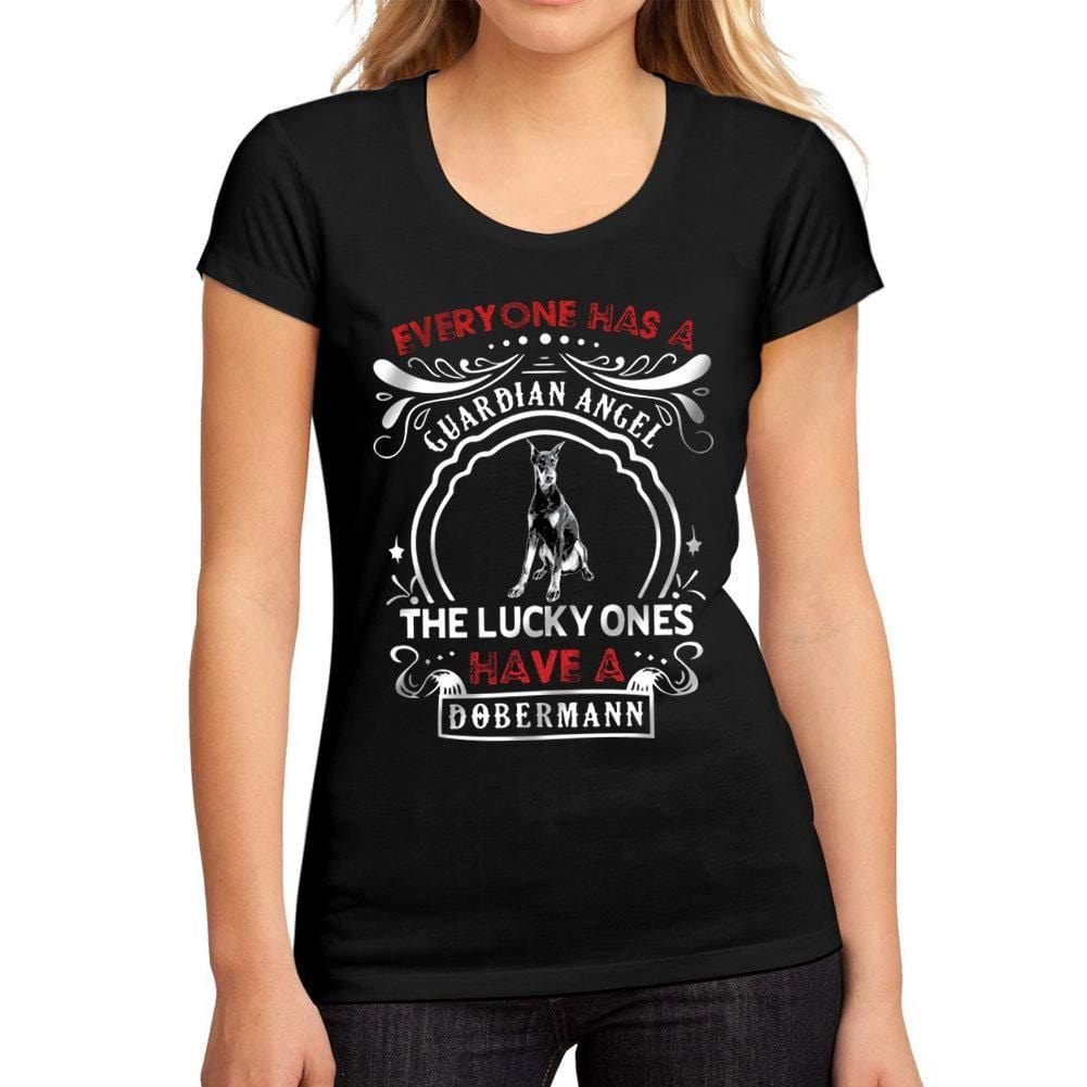 Femme Graphique Tee Shirt Dog Dobermann Noir Profond