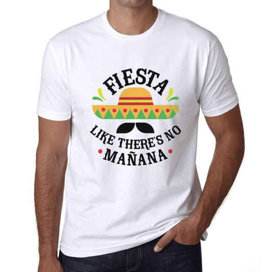 Ultrabasic - Homme T-Shirt Graphique Fiesta Like There's No Mañana Blanc