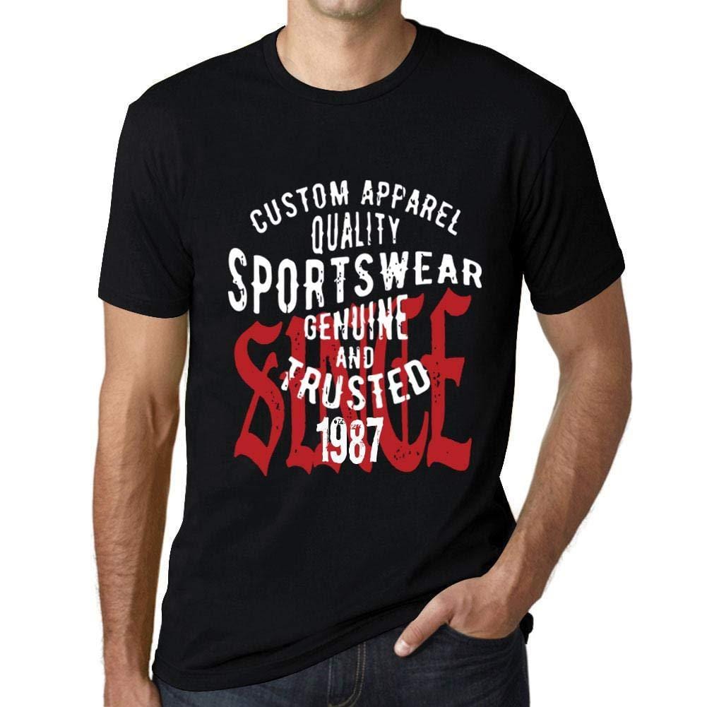 Ultrabasic - Homme T-Shirt Graphique Sportswear Depuis 1987 Noir Profond