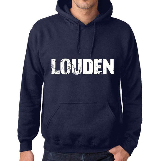 Ultrabasic Homme Femme Unisex Sweat à Capuche Hoodie Popular Words Louden French Marine