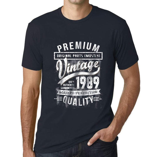 Ultrabasic - Homme Graphique 1989 Aged to Perfection T-Shirt - Cadeau d'anniversaire pour 30 Ans Marine