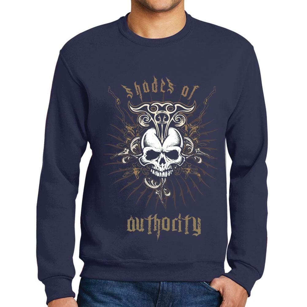 Ultrabasic - Homme Graphique Shades of Authority T-Shirt Imprimé Lettres Marine