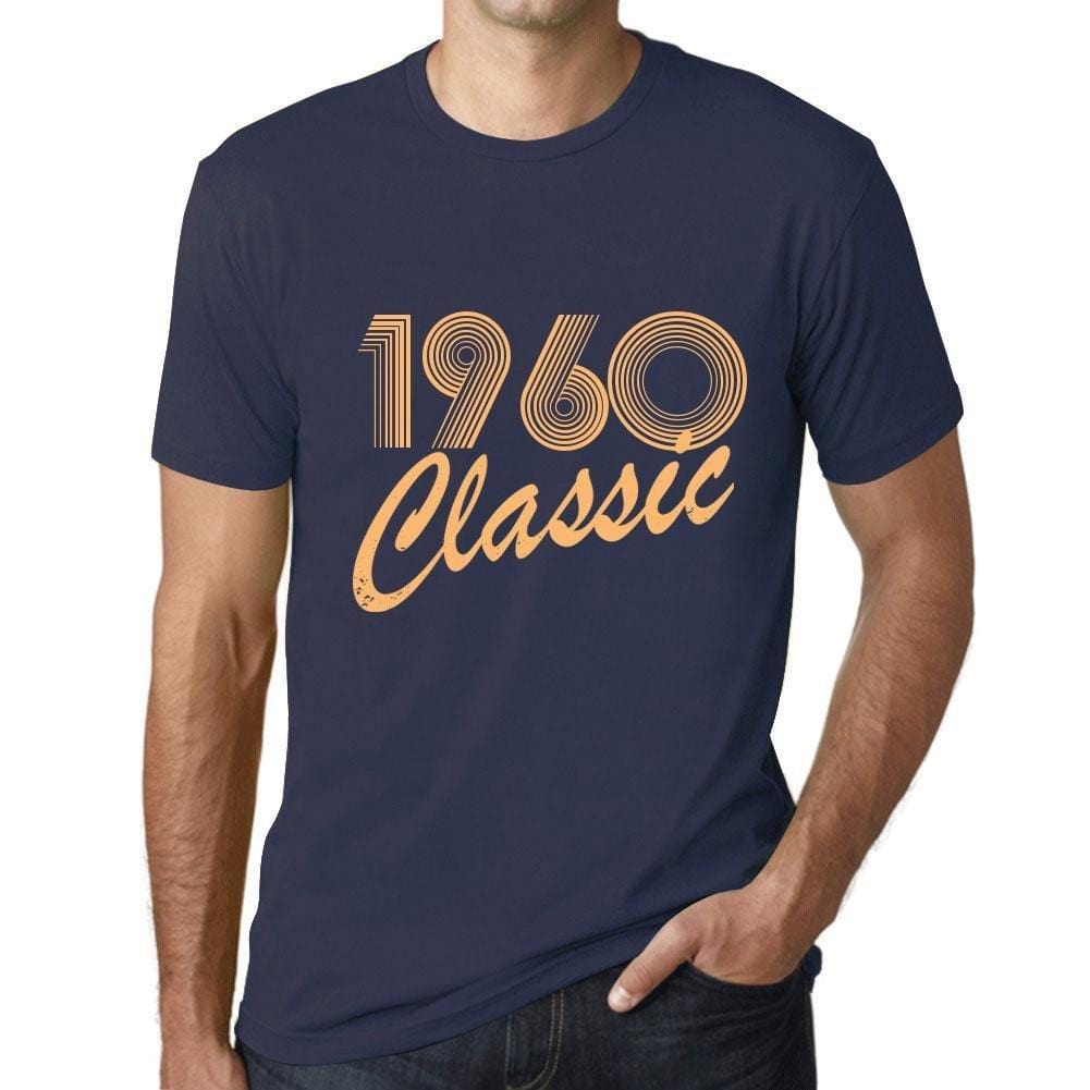 Ultrabasic - Homme T-Shirt Graphique Years Lines Classic 1960 French Marine