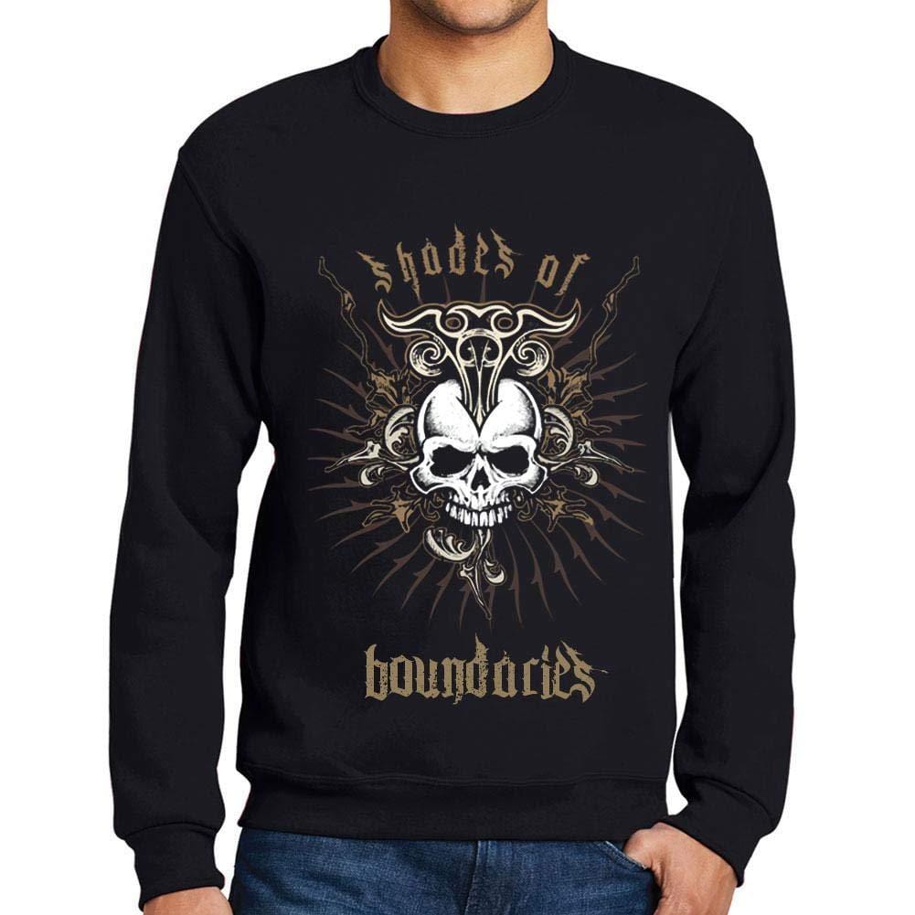 Ultrabasic - Homme Graphique Shades of Boundaries T-Shirt Imprimé Lettres Noir Profond