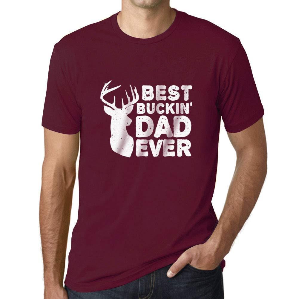 Ultrabasic - Homme T-Shirt Graphique Best Buckin' Dad Ever Bordeaux