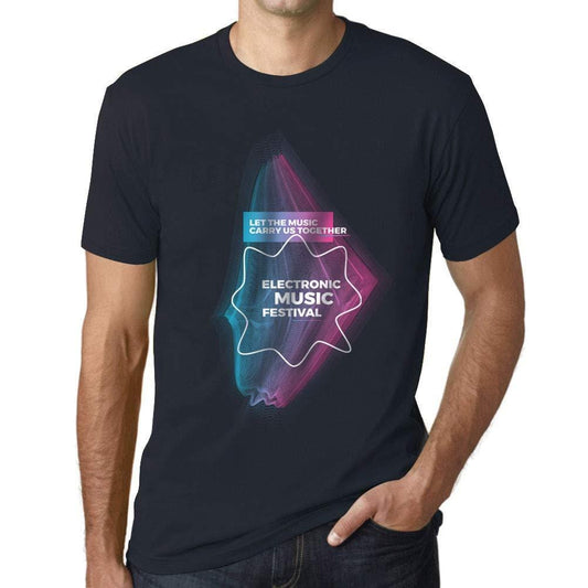 Ultrabasic Homme T-Shirt Graphique Music Fest Let The Music Carry Us Together Marine