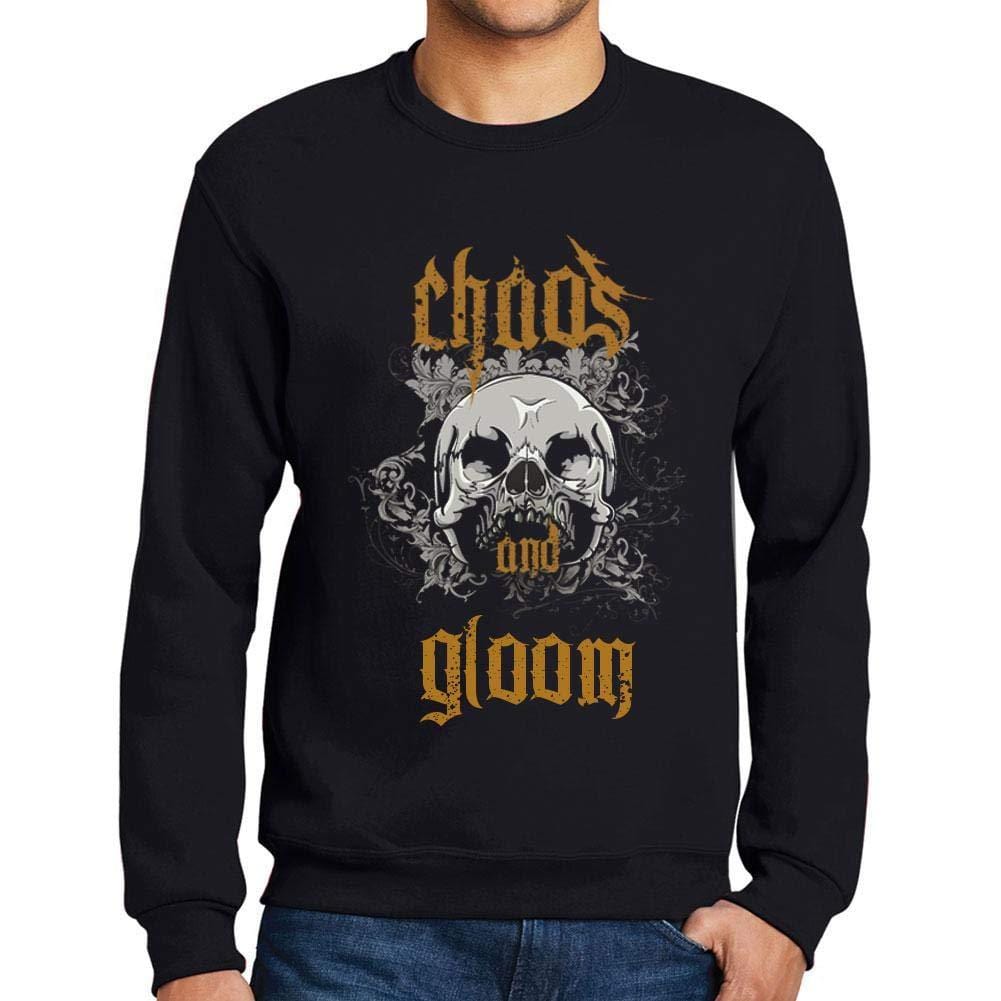 Ultrabasic - Homme Imprimé Graphique Sweat-Shirt Chaos and Gloom Noir Profond