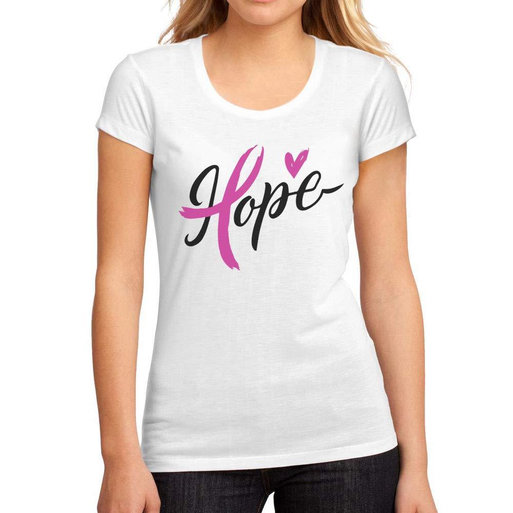Femme Graphique Tee Shirt Fight Cancer Hope Blanc