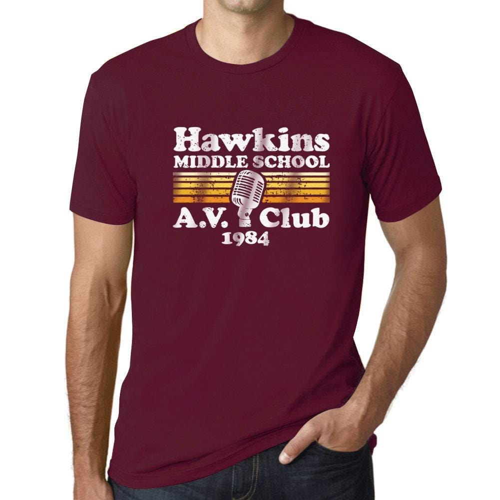 Ultrabasic - Homme T-Shirt Graphique Hawkins Middle School A.V. Club Bordeaux