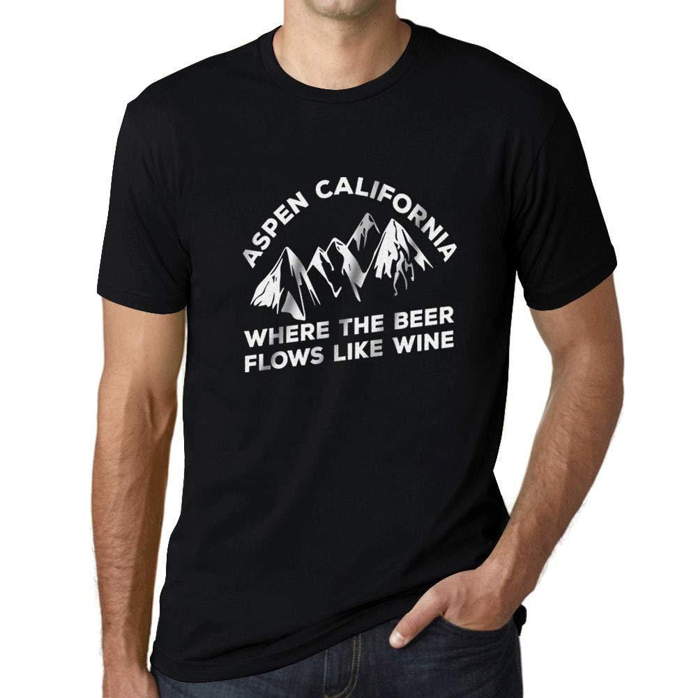 Ultrabasic - Homme T-Shirt Graphique Aspen California Noir Profond