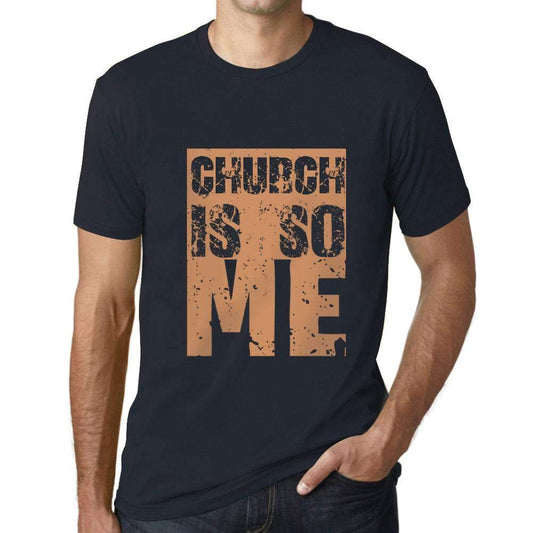 Homme T-Shirt Graphique Church is So Me Marine