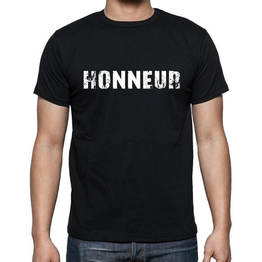 Honneur, t-Shirt pour Homme, en Coton, col Rond, Noir