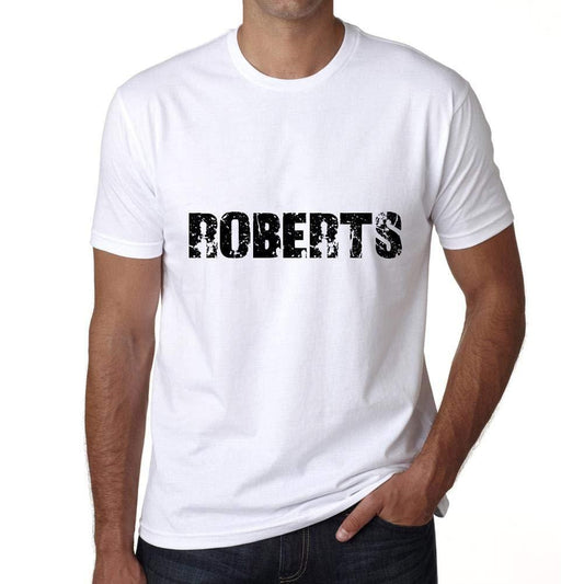 Ultrabasic ® Nom de Famille Fier Homme T-Shirt Nom de Famille Idées Cadeaux Tee Roberts Blanc
