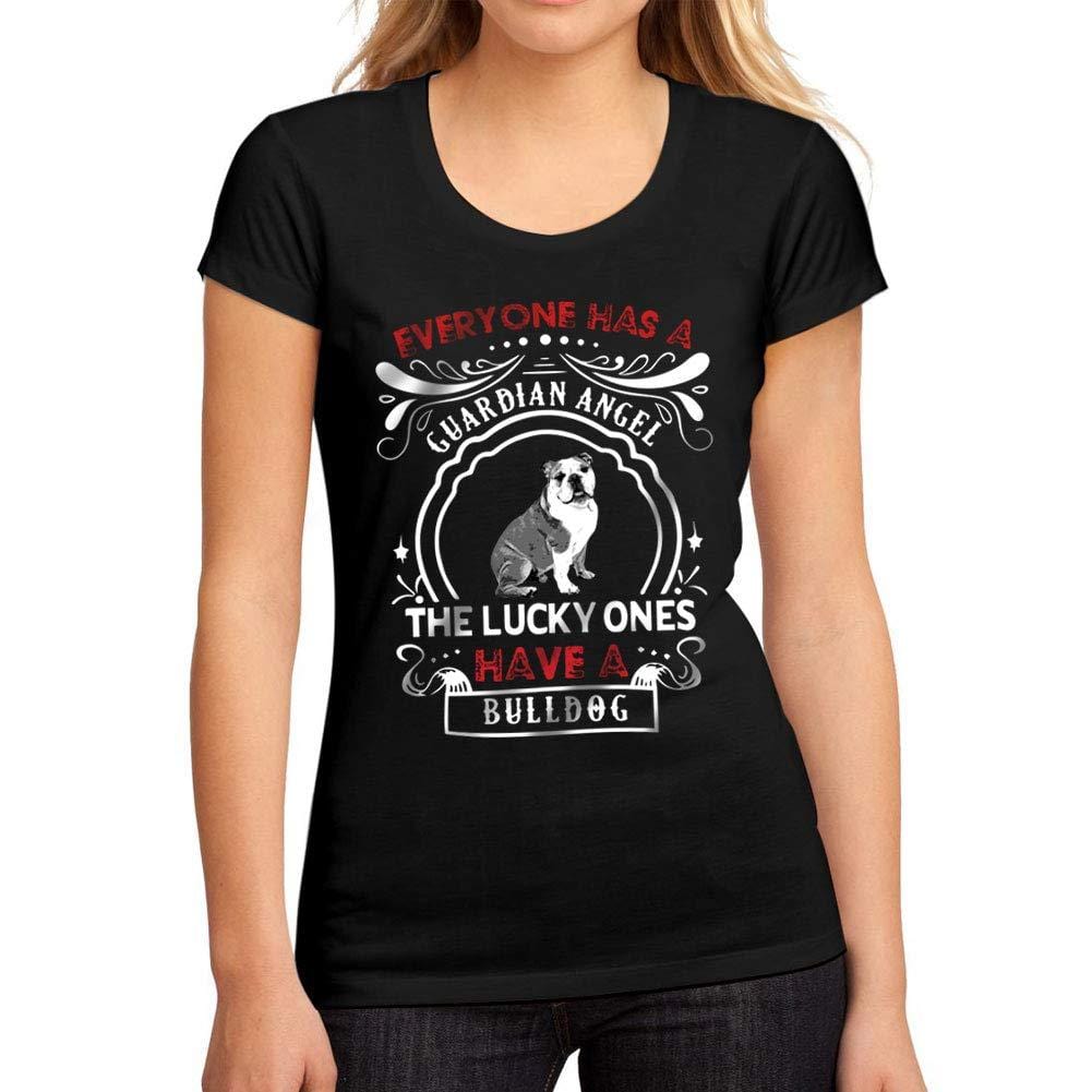 Femme Graphique Tee Shirt Dog Bulldog Noir Profond