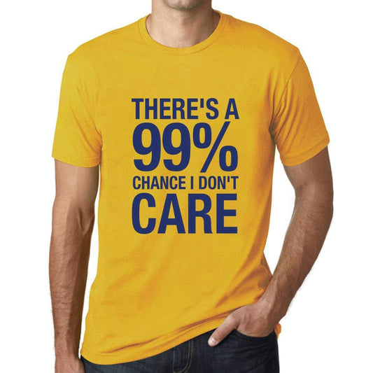 Ultrabasic Homme T-Shirt Graphique There's a Chance I Don't Care Jaune