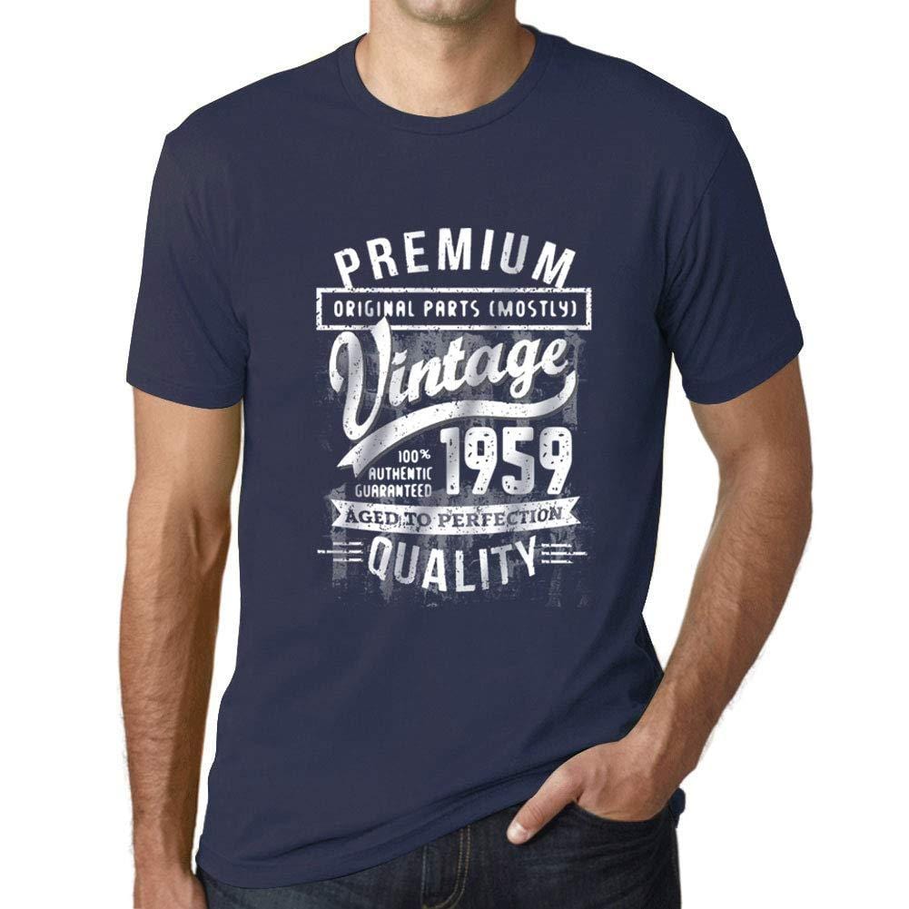 Ultrabasic - Homme Graphique 1959 Aged to Perfection T-Shirt - Cadeau d'anniversaire pour 60 Ans French Marine