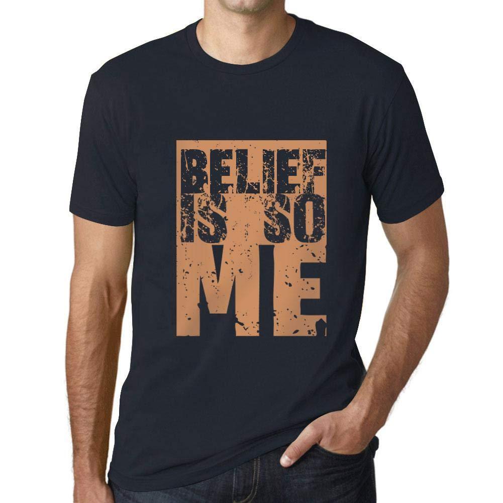 Homme T-Shirt Graphique Belief is So Me Marine