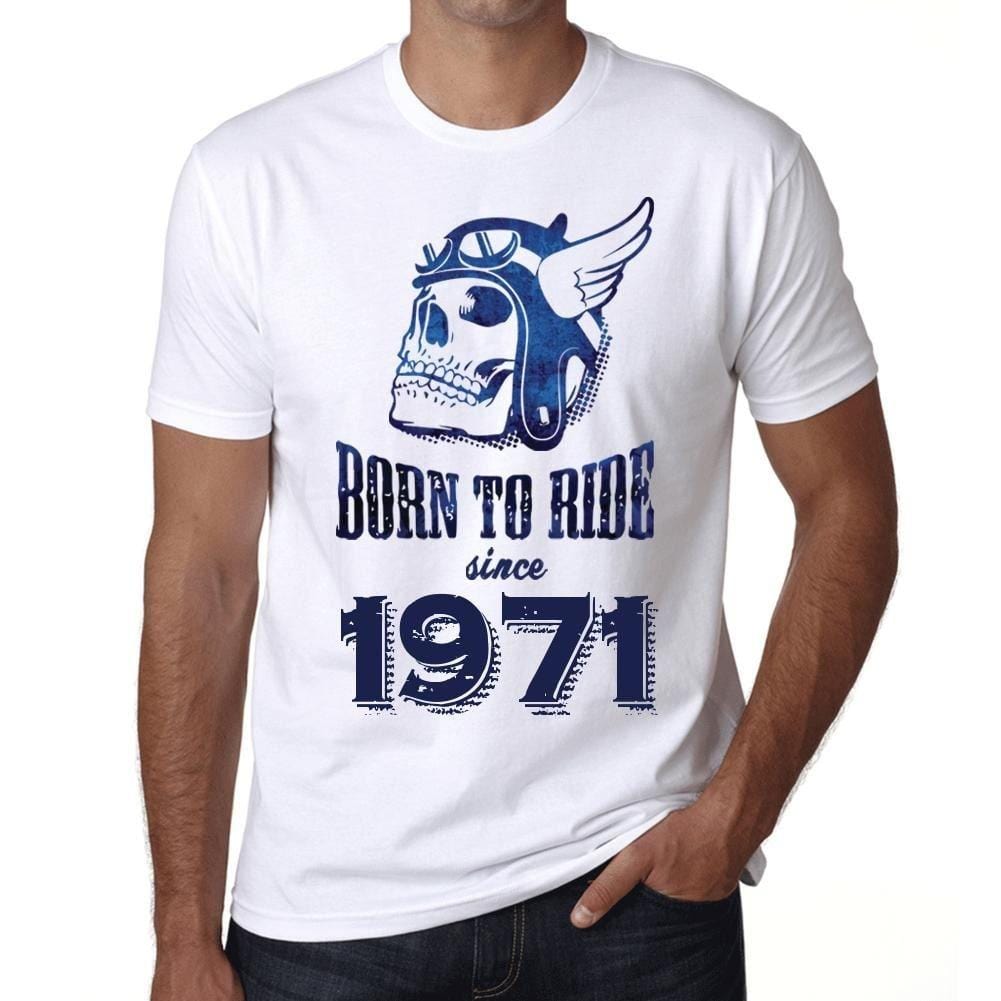 Homme Tee Vintage T Shirt 1971, Born to Ride Since 1971