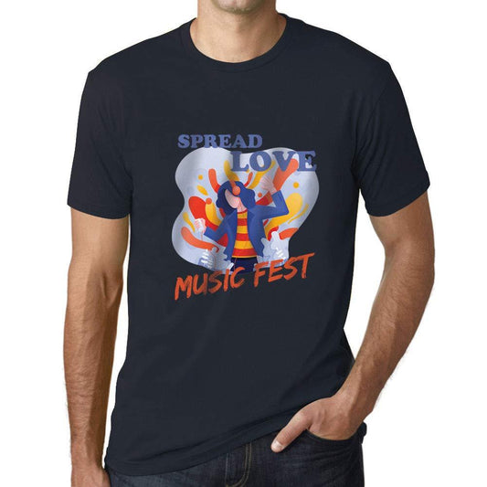 Ultrabasic Homme T-Shirt Graphique Music Fest Spread Love Marine