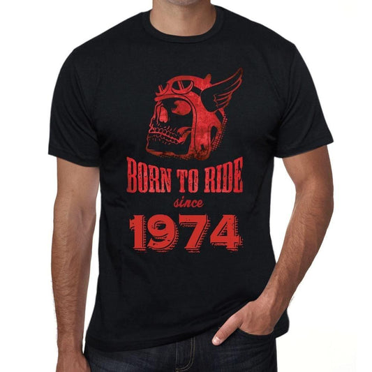 Homme Tee Vintage T Shirt 1974, Born to Ride Since 1974