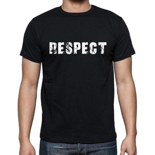 Respect, t-Shirt pour Homme, en Coton, col Rond, Noir