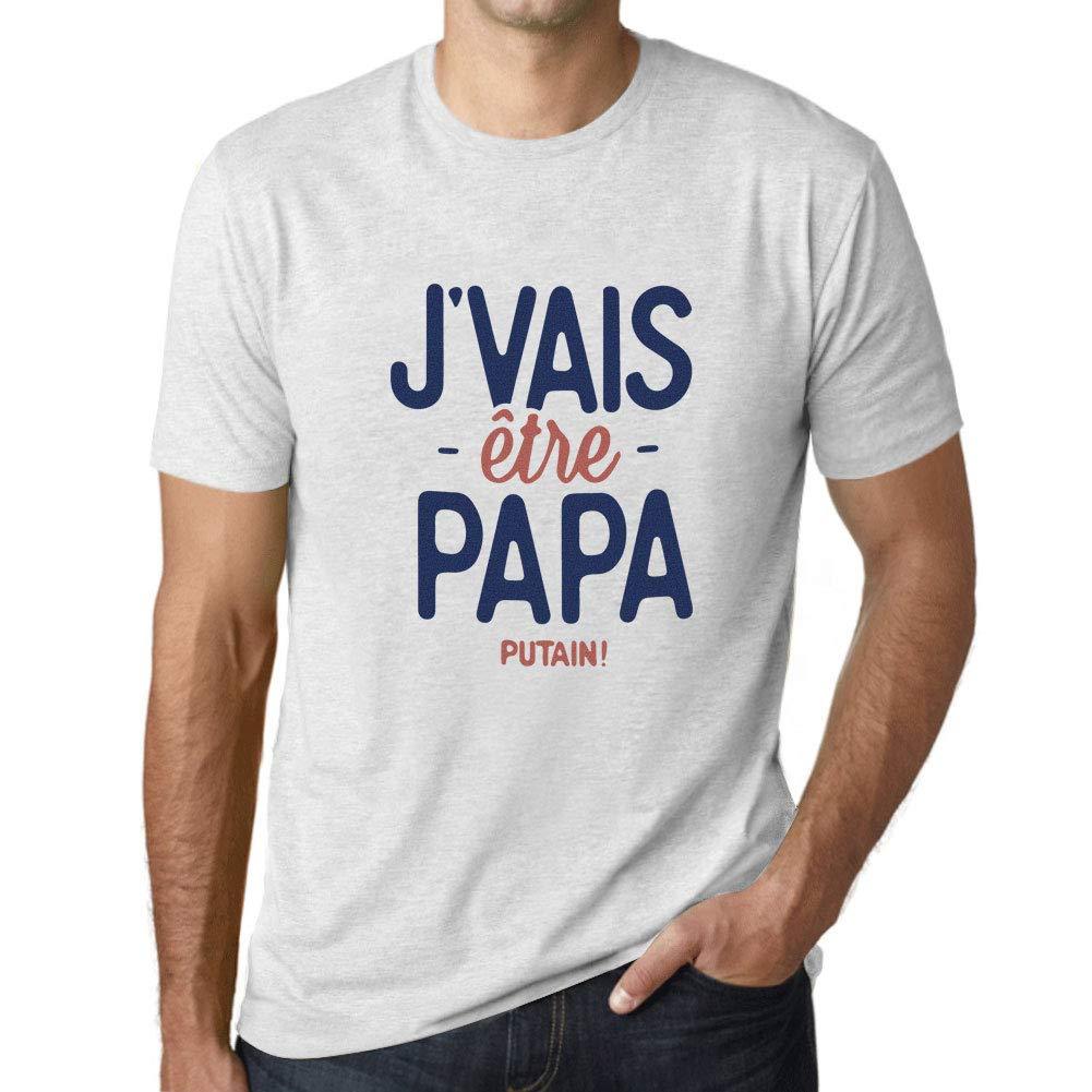 Ultrabasic - Graphique Homme J'vais Être Papa Putain T-Shirt Marine Lettre