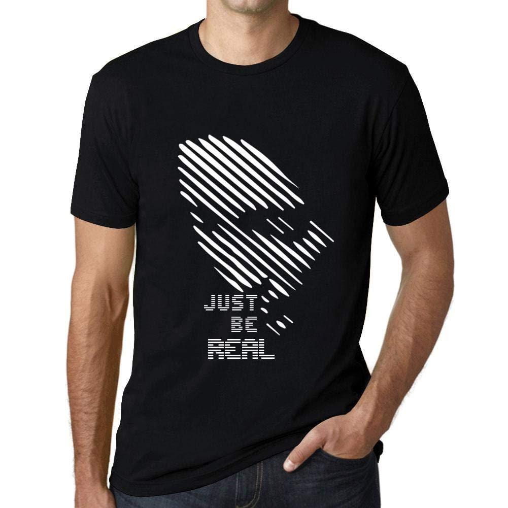 Ultrabasic - Homme T-Shirt Graphique Just be Real Noir Profond