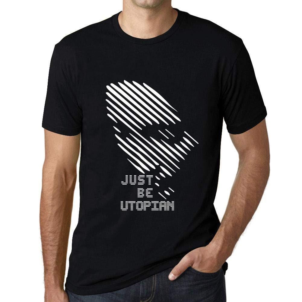 Ultrabasic - Homme T-Shirt Graphique Just be Utopian Noir Profond