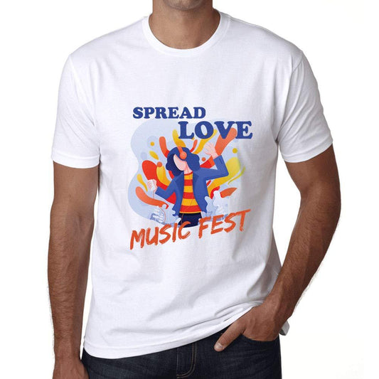 Ultrabasic Homme T-Shirt Graphique Music Fest Spread Love Blanc
