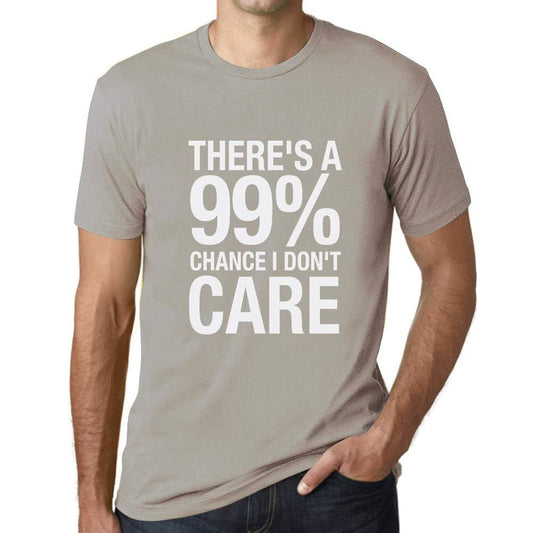 Ultrabasic Homme T-Shirt Graphique There's a Chance I Don't Care Gris Clair