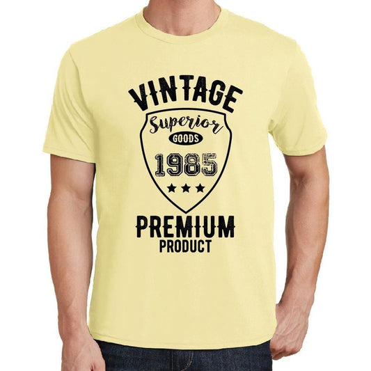 1985 Vintage Superior, t Shirt pour Homme, Jaune t Shirt, Tshirt Annee