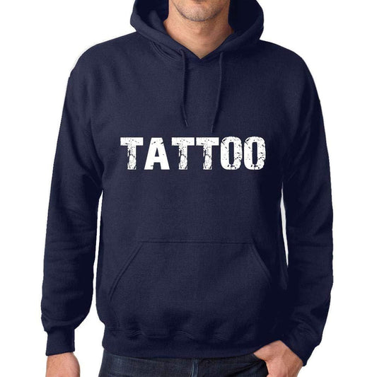 Ultrabasic Homme Femme Unisex Sweat à Capuche Hoodie Popular Words Tattoo French Marine