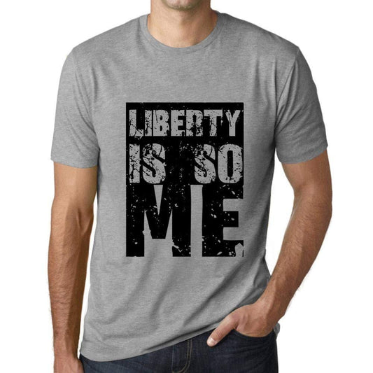 Homme T-Shirt Graphique Liberty is So Me Gris Chiné