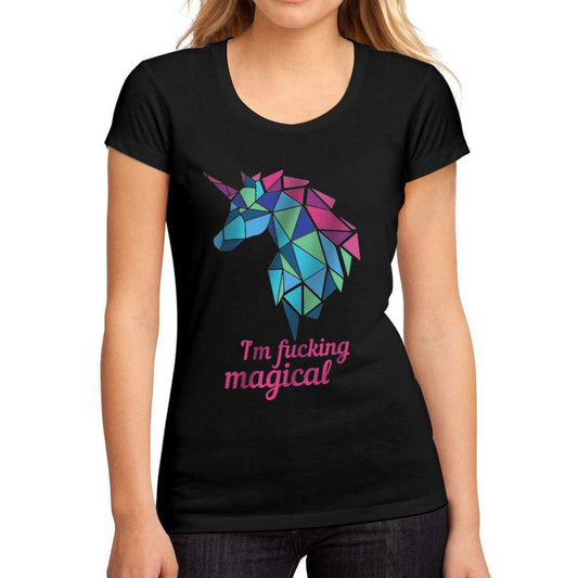 Femme Graphique Tee Shirt I'm F*cking Magical Unicorn Noir Profond