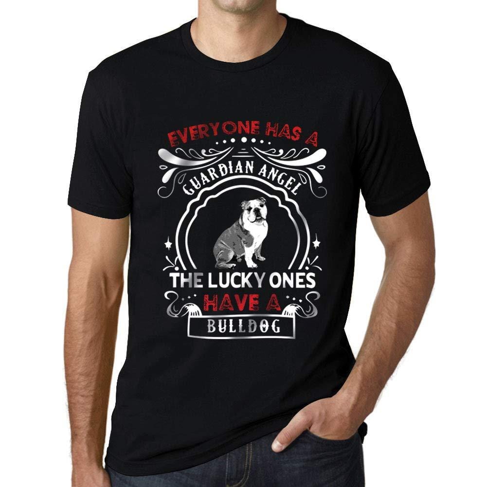 Homme T-Shirt Graphique Imprimé Vintage Tee Bulldog Dog Noir Profond