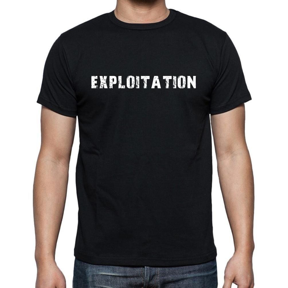 Exploitation, t-Shirt pour Homme, en Coton, col Rond, Noir