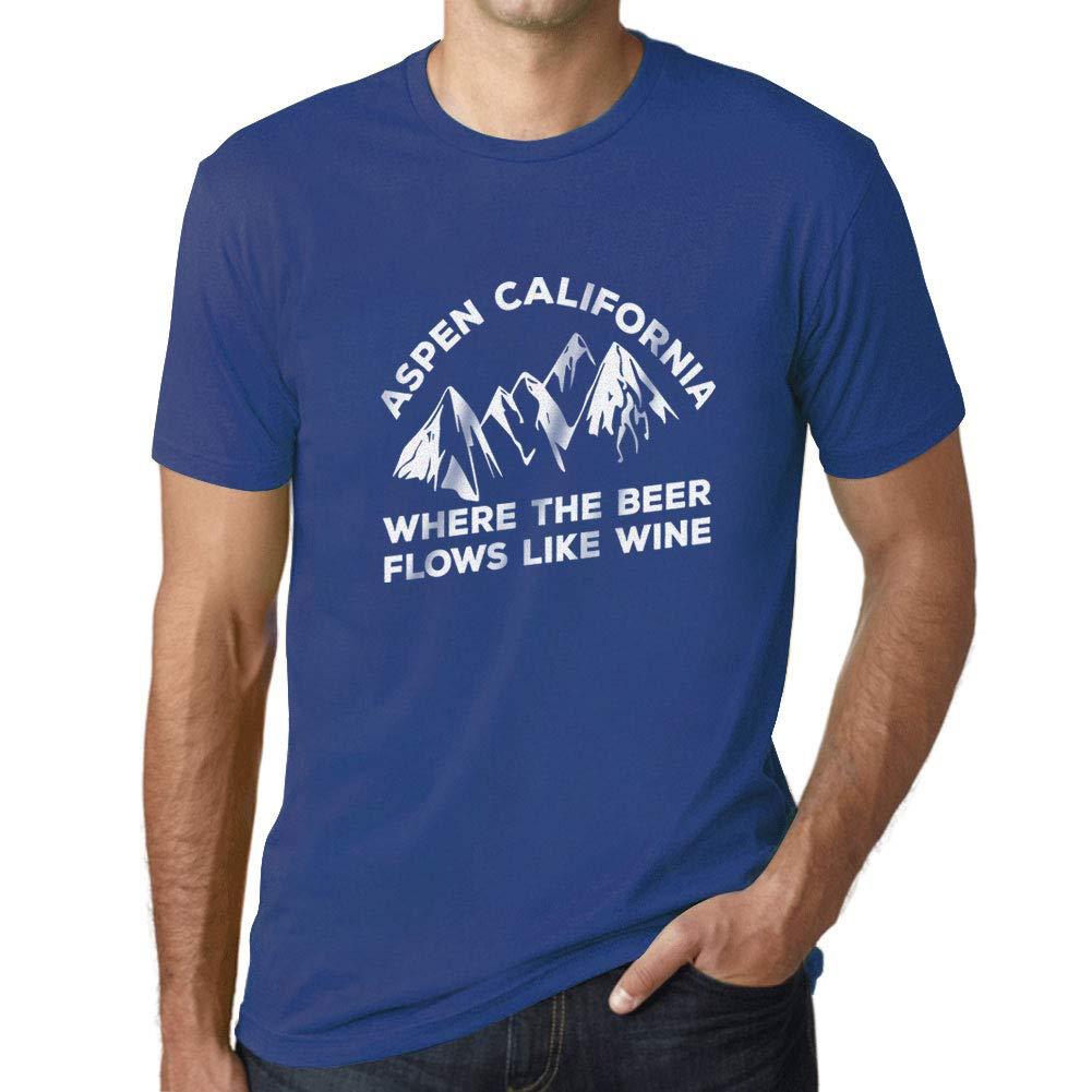 Ultrabasic - Homme T-Shirt Graphique Aspen California Royal
