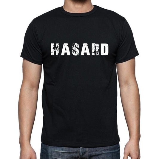 Hasard, t-Shirt pour Homme, en Coton, col Rond, Noir